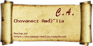 Chovanecz Amália névjegykártya